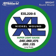 Струни для бас-гітари D'addario EXL220-5