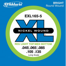 Струни для бас-гітари D'addario EXL165-5