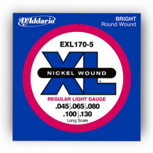 Струны для бас-гитары D'addario EXL170-5