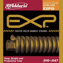 Струны для акустической гитары D'addario EXP10