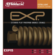 Струни для акустичної гітари D'addario EXP15