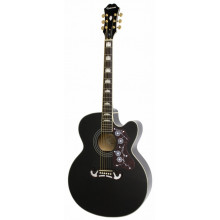 Электроакустическая гитара Epiphone EJ-200CE BK