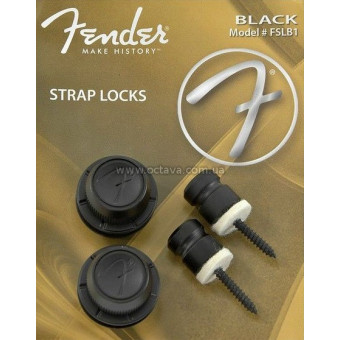 Fender Strap Locks Black Pair FSLB1