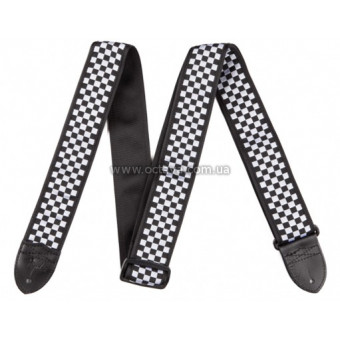 Ремень для гитары Fender 2 Nylon Checker Board Strap Black/White