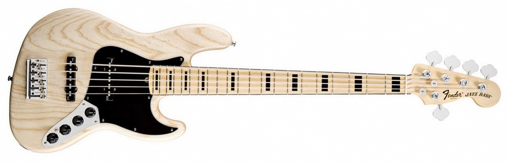 Fender American Elite Jazz Bass V Ash MN Natural