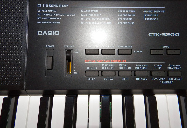 Управление Casio CTK-3200